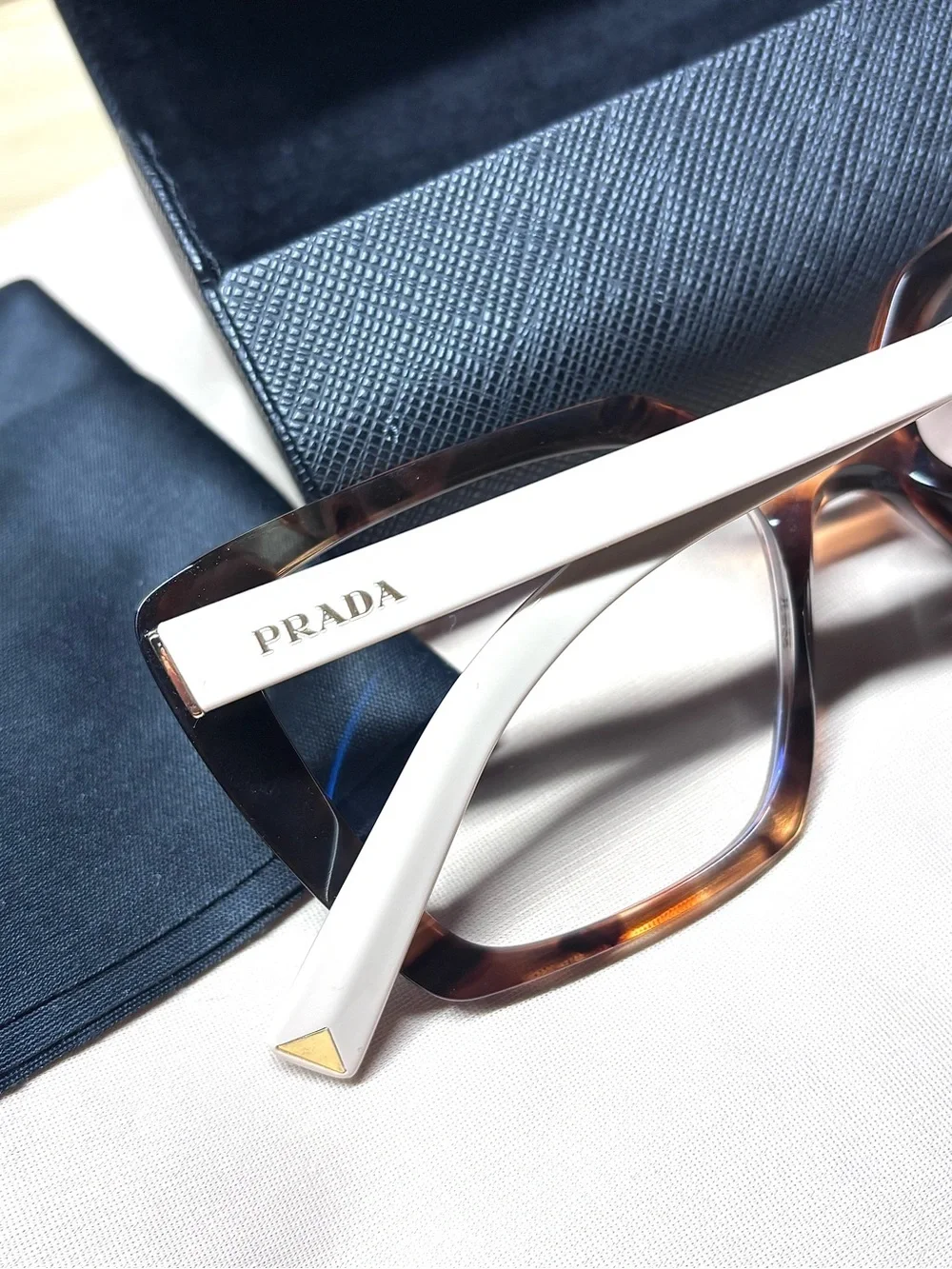 Prada Women's Tortoiseshell Square Optical Glasses - Brown/Black